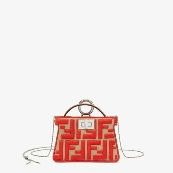 Сумка Fendi Peekaboo Iconic Mini красный