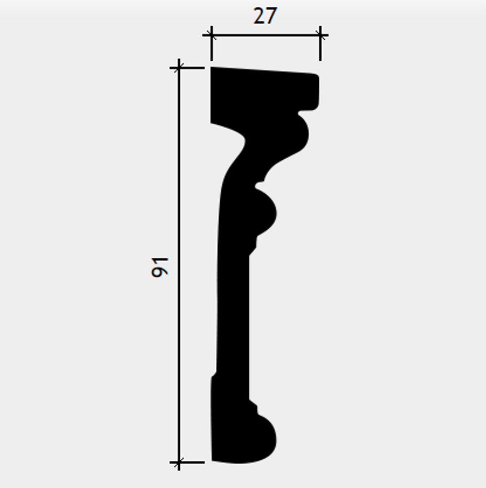 ДЕКОРАТИВНЫЙ МОЛДИНГ 1.51.347 ЕВРОПЛАСТ