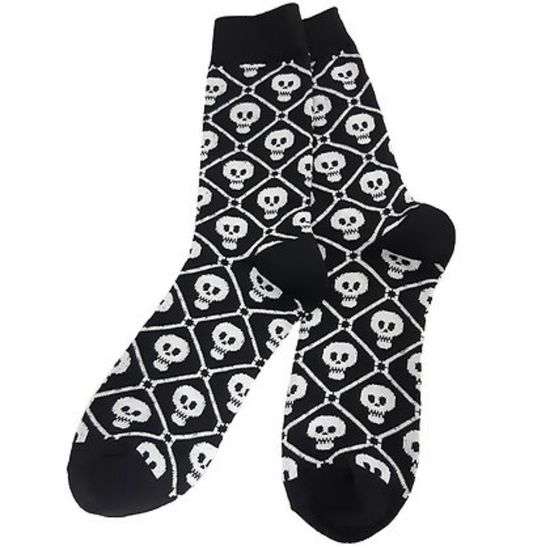 Носки Черепа "Пиратские истории", р-р 38-44 (черный, череп в цепи)