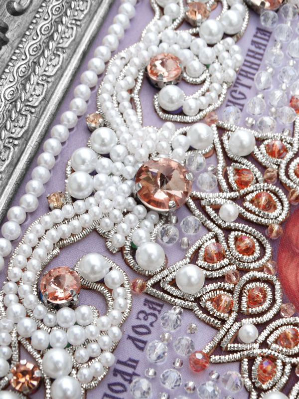 ЖС-14-СР Набор для вышивания хрустальными камнями Господь Лоза истинная (розовый)