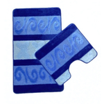 Набор ковриков для ванной комнаты ZALEL "HURREM" 2 предмета 60*100+50*60 Blue голубой