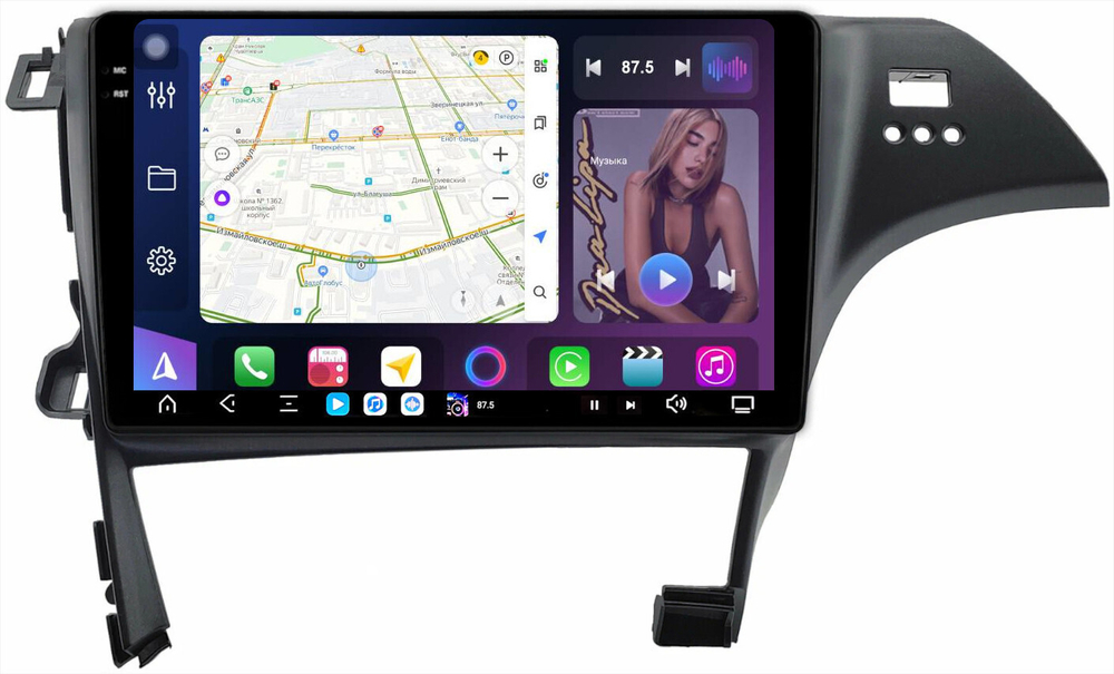 Магнитола для Toyota Prius 30 2009-2015 (правый руль) - FarCar GX10-9539F2 монитор 10.36" 2K QLED на Android 14, TS20, 6+128Гб, CarPlay, 4G SIM-слот