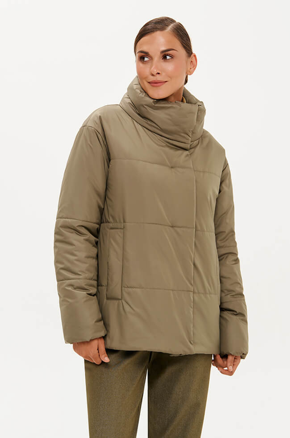 0114 Куртка женская (оливковый)