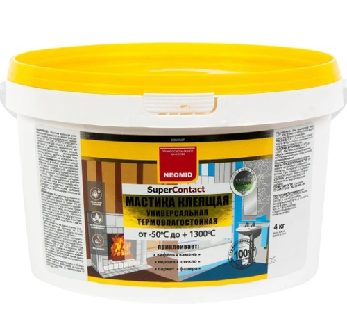 Мастика клеящая 4 кг термовлагос-я Neomid Super contact