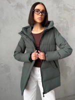 Куртка демисезонная с капюшоном удлиненная