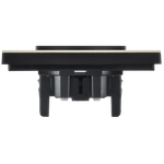 FORTE&PIANO Розетка 2-местная без заземления с защитными шторками безвинтовое крепление 10А FP825M металл серый сланец IEK