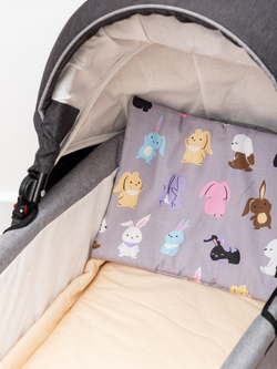 Комплект в коляску Зайки серые