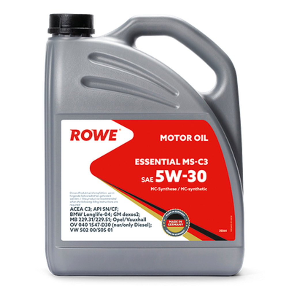 Моторное масло Rowe Essential MS-C3 5W-30, SN/CF, C3, синтетическое, 4 л