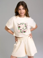 Костюм для девочки, футболка и шорты