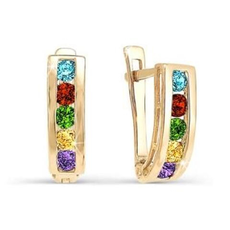 Серьги из золота с фианитами