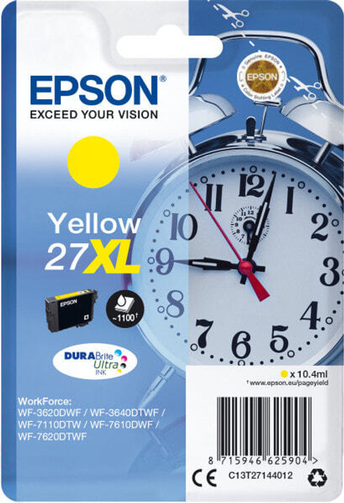 Epson Alarm clock C13T27144022 струйный картридж Подлинный Желтый 1 шт