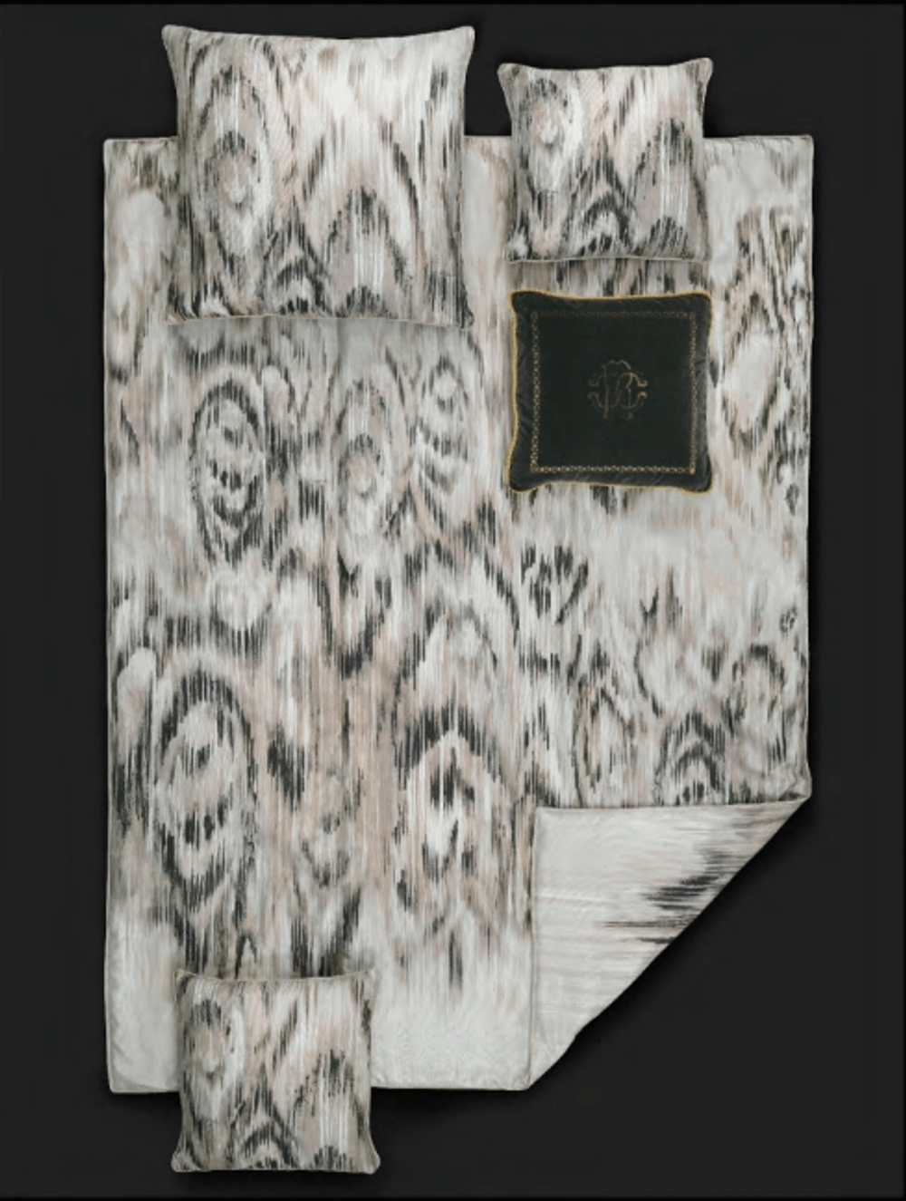 Постельное белье 2 спальное евро Roberto Cavalli Jaguar Painting бежевое