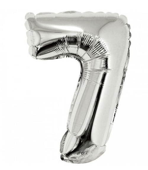 Шар цифра №7 Серебро