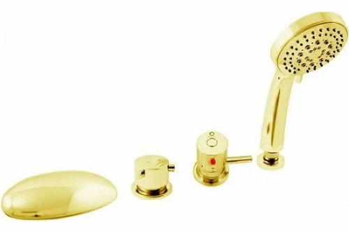 Смеситель на борт ванны RAV-Slezak DUNAJ TERMOSTAT DT270.5PZ золото