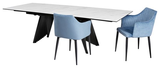 Стол IVAR 200 MARBLES KL-99 Белый мрамор, итальянская керамика