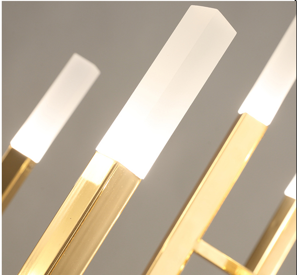 Pendant design lamp  THE LIGHT by Alma 36 lampshades (Gold)