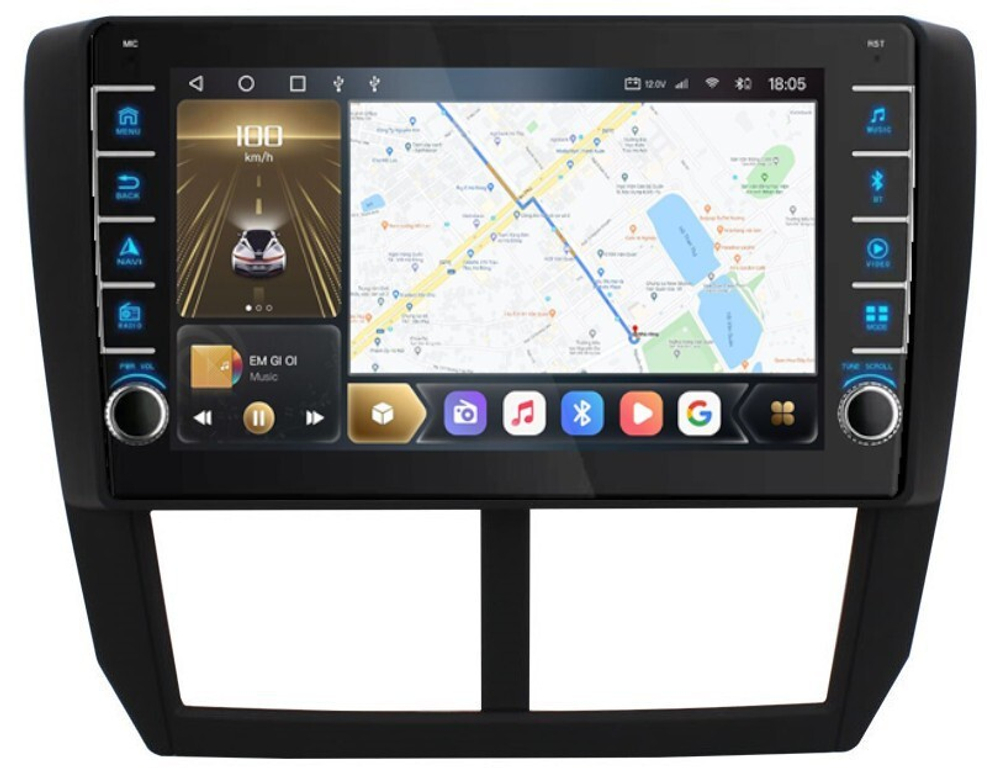 Магнитола для Subaru Forester 3 (SH) 2008-2013, Impreza GH, GE - Carmedia OL-9512 (кнопки и крутилки), Android 12, TS10, CarPlay, 4G SIM-слот