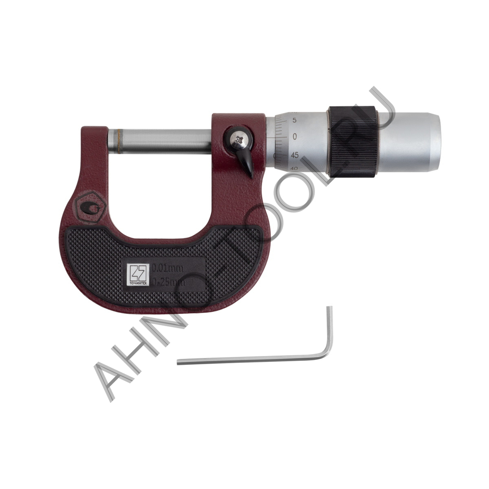 Микрометр МК  25-0.01 ГОСРЕЕСТР 89035-23 (микр.винт 8мм) ТОЧИНТЕХ