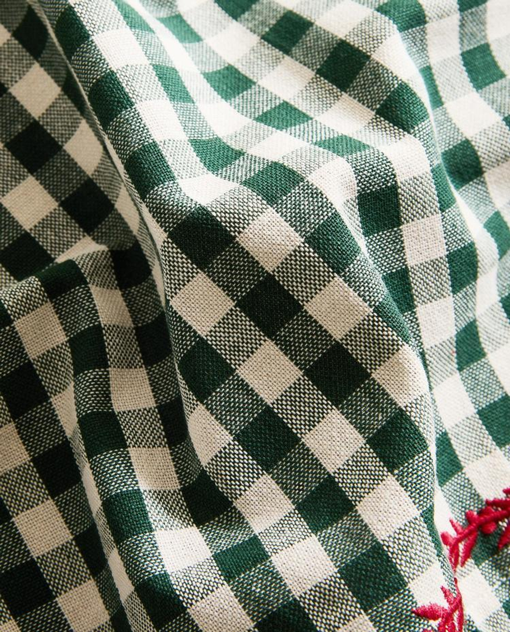 ZARA HOME СЕРВИРОВОЧНАЯ САЛФЕТКА В КЛЕТКУ, ЗЕЛЕНЫЙ