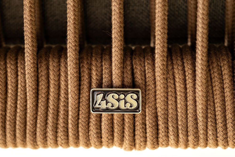 "Канны" лаунж-зона 5-местная из роупа со столом "Верона" (серый гранит), каркас алюминиевый коричневый, роуп коричневый