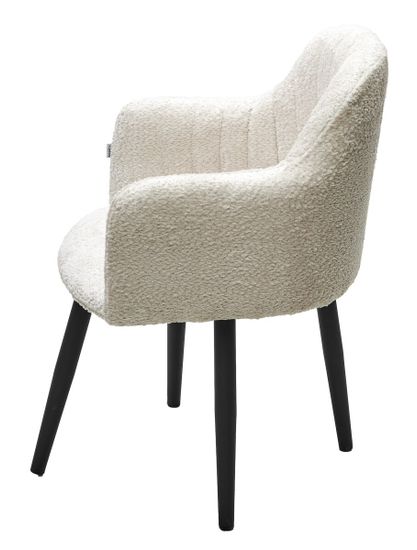 Стул МАНГО ДАНС 360 град. поворотный, Alpina Cream, букле / Черный каркас