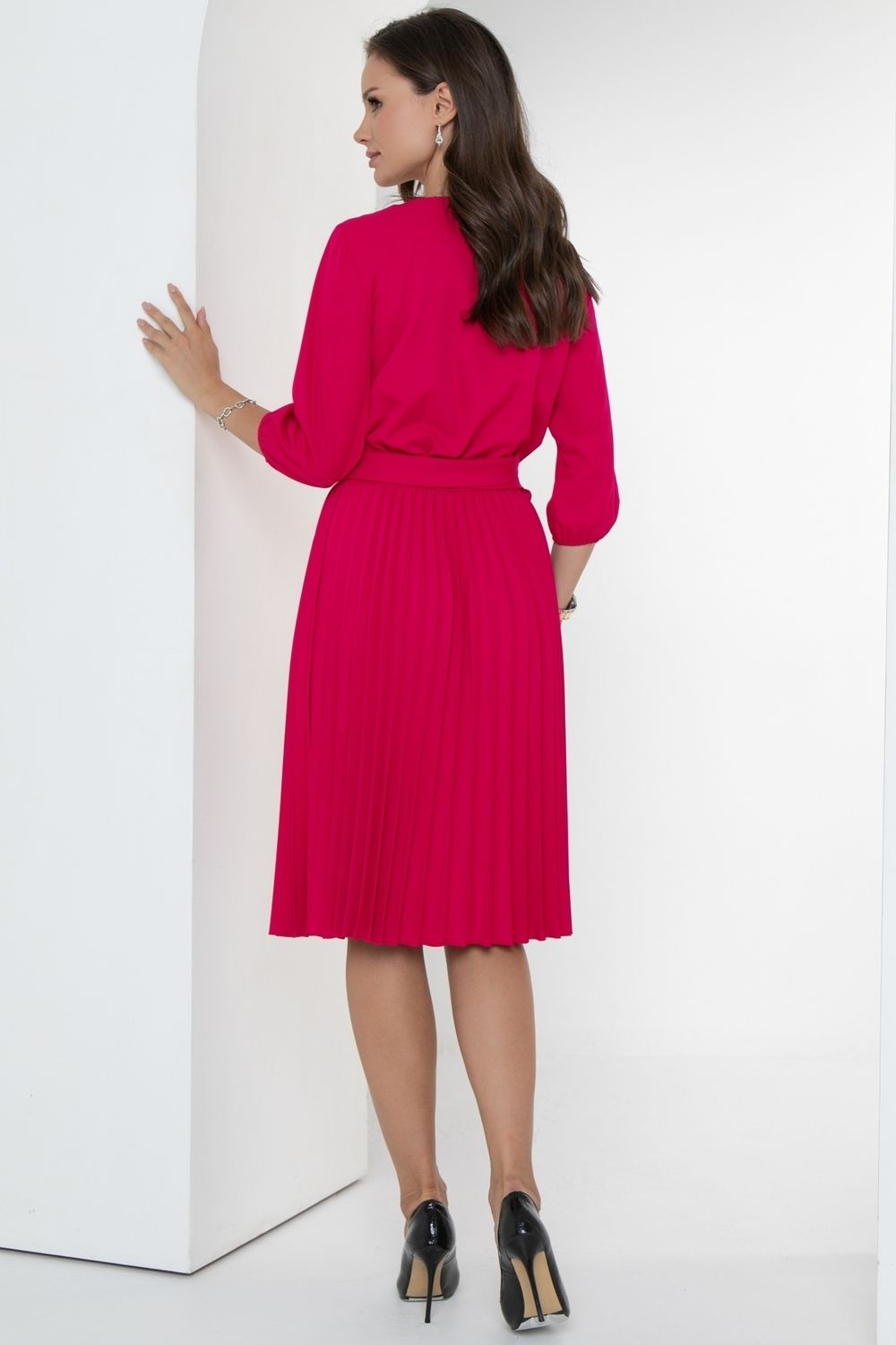Платье Идеальный силуэт (гофре, малина) Diolche (Акция)