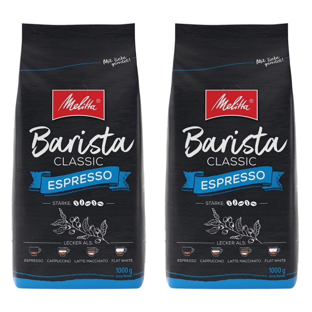 Кофе в зернах Melitta Barista Espresso, 1 кг, 2 шт