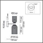 6586/2W MODERNI LN26 132 золото/прозрачный, металл/стекло Бра E14 2*40W 220V KASSIA