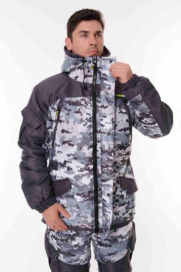 Костюм "ГОРНЫЙ -45" кур+п/к (Алова/Таслан, белый/серый)