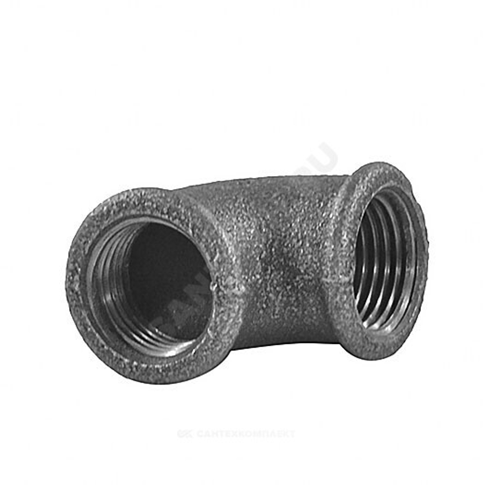 Угольник проходной чугун Ду 32 (1 1/4") ВР/ВР Fittex