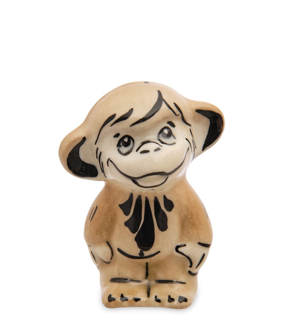 ГЛ- 859 Фигурка «Мартышка» цв. (Гжельский фарфор)