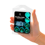 Набор из 6 шариков с массажным маслом и охлаждающим эффектом Secret Play Brazilian Balls