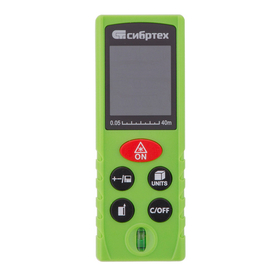 Лазерный дальномер PM-40,40 м,с пузырьковым уровнем Сибртех 38010