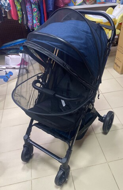 Коляска детская прогулочная "Costa Gretta" с перекидной родительской ручкой, цвет синий