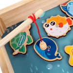 Развивающая игрушка деревянная Рыбалка огорд + рыбки, коробка C-41672