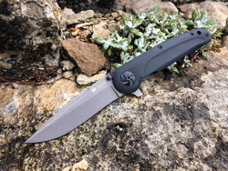 Складной нож Biker Z M390 Black G10 StoneWash