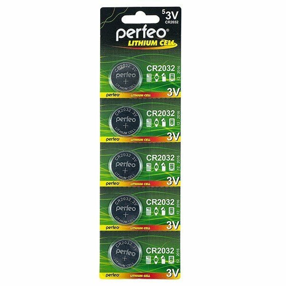 Батарейка CR2032 Perfeo BL (Цена за 5шт)