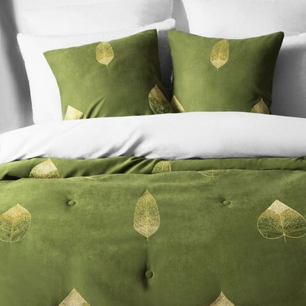 Стеганое покрывало с вышивкой ЭЛЛИ (арт. BL02-297-03) - травяное