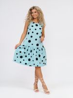 914 Сарафан "Горох/дымчато-голубой" SveTekst (Акция)