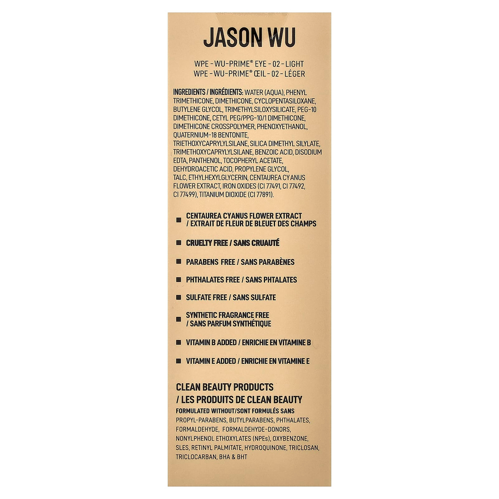Jason Wu, Wu-Prime Eye®, праймер для век, оттенок 02 светлый, 9,9 мл (0,33 жидк. унции)