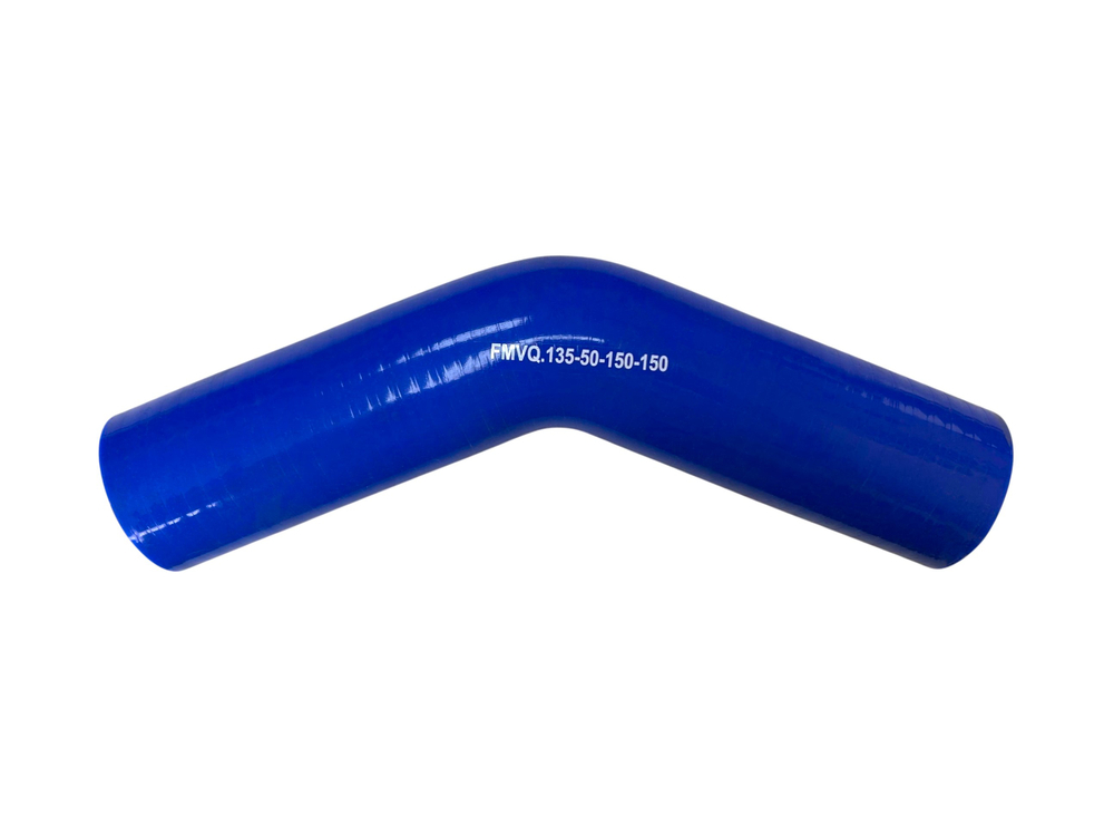 Патрубки силиконовые маслобензостойкие (фторсиликон) угловые 135° L=150/150
