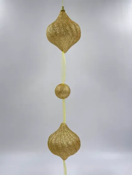 Гирлянда Праздничная 116 см., диаметр 9 см., золотая, пенопласт, Christmas DeLuxe (89417)