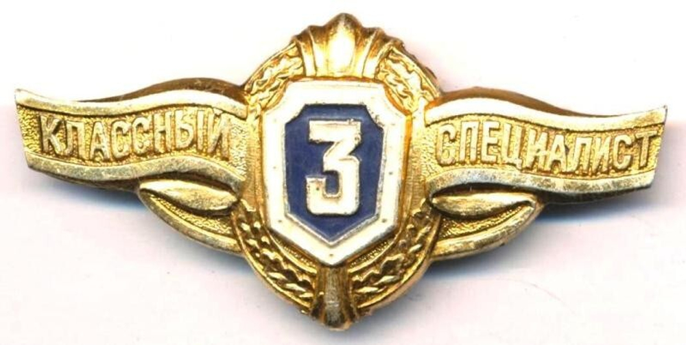 Значок классности 3 Классный специалист