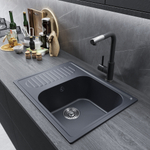 Мойка ML-GM18 КОМФОРТ с крылом, антрацит (343), 640*490*190мм