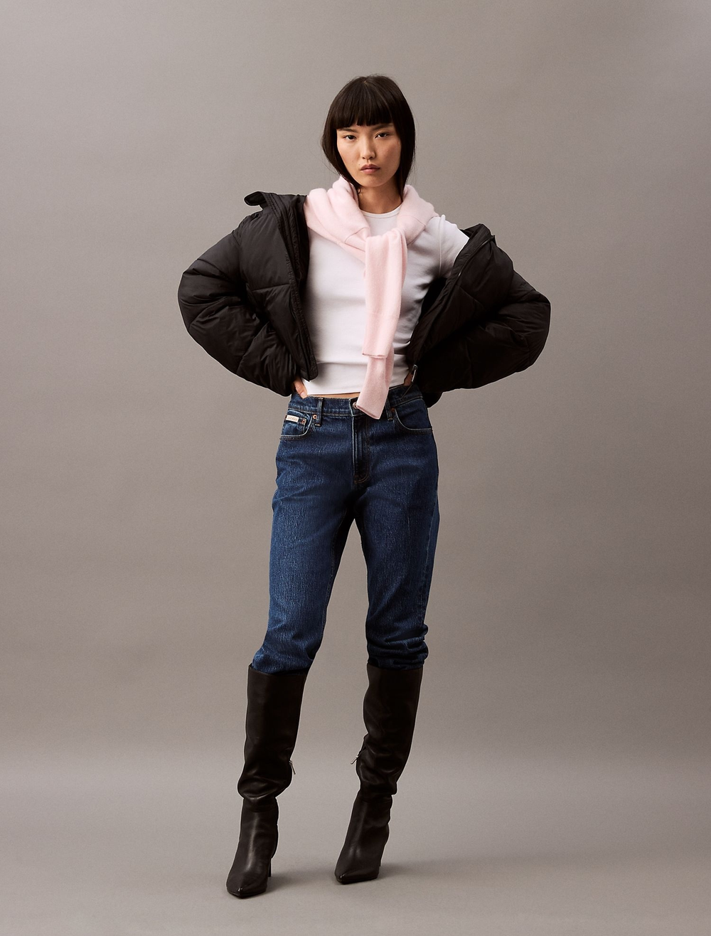 Утепленная куртка Calvin Klein Jeans Short Hooded Puffer Black Beauty
