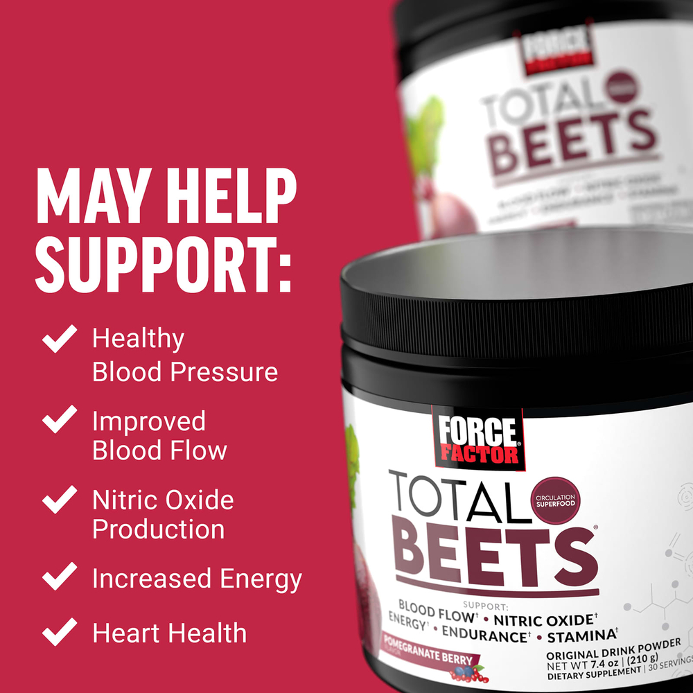 Force Factor, Total Beets, оригинальный напиток в порошке, свекла и ягоды граната, 210 г (7,4 унции)