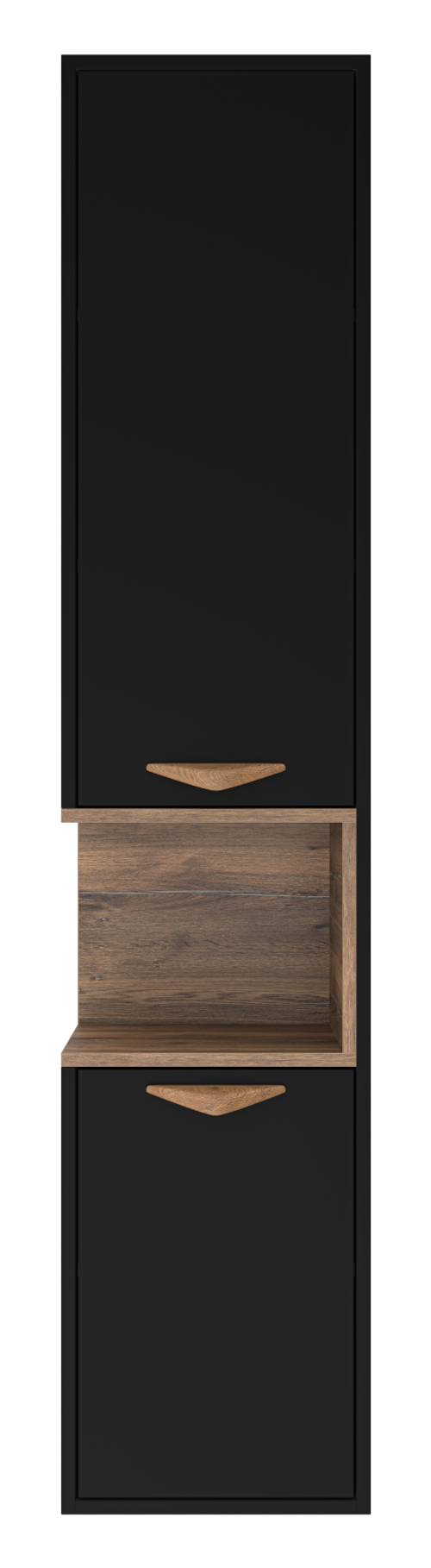 Шкаф - пенал Brevita Bergen 35 подвесной правый (черный)