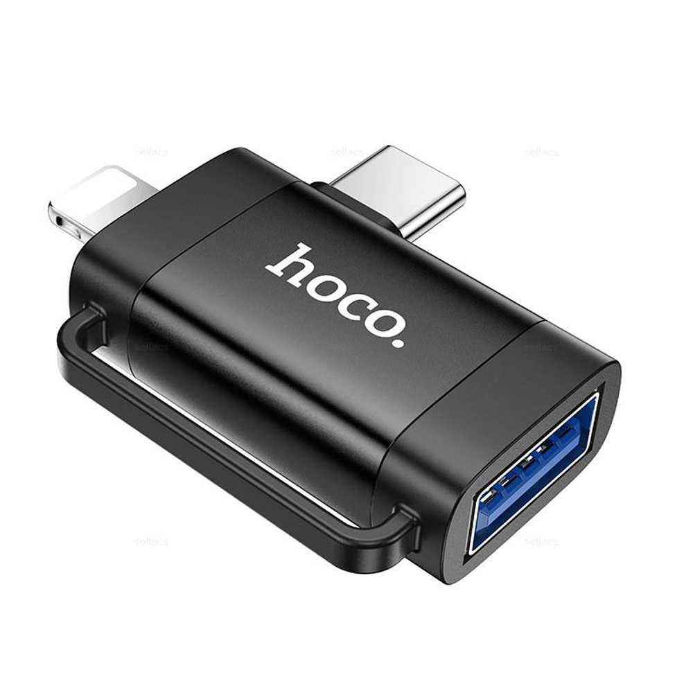 OTG 2-в-1 на iP штекер/Type-C штекер на USB гнездо адаптер UA31F
