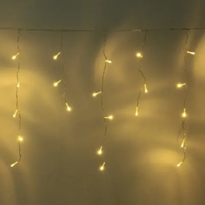 Гирлянда для дома БАХРОМА ш3м* в30/50 см 120 ламп LED, прозрачн.провод, 8 реж, IP-20, Теплый белый (возможность соединения)