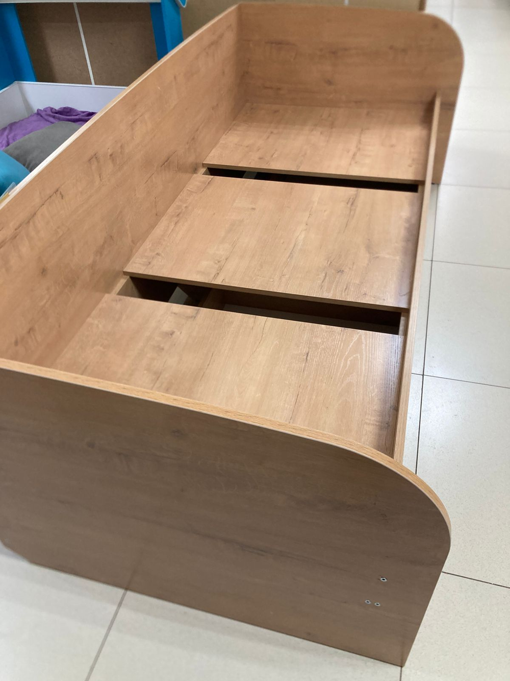 Кровать 1сп. Ассоль Дуб бунратти/анкор белый/дельмар